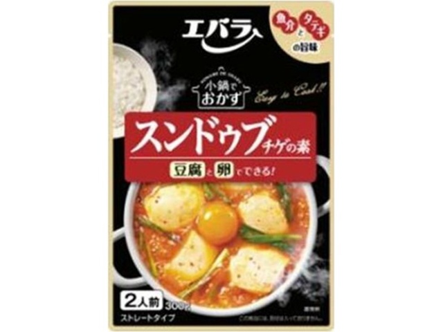 エバラ 小鍋でおかず スンドゥブチゲの素３００ｇ □お取り寄せ品 【購入入数１２個】［入荷までお時間がかかります］