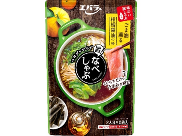 エバラ なべしゃぶ 柑橘醤油つゆ１００ｇ×２ △ 【購入入数１２個】