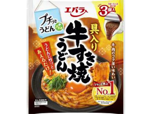 エバラ プチッとうどんプラス具入り牛すき焼うどん □お取り寄せ品 【購入入数１２個】［入荷までお時間がかかります］