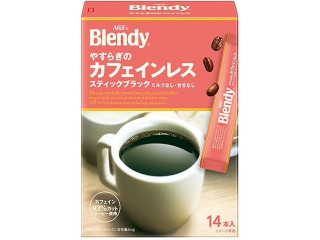 ＡＧＦ ブレンディブラック カフェインレス１４本 【新商品 3/2 発売】 □お取り寄せ品 【購入入数１２個】