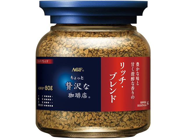 ＡＧＦ 贅沢な珈琲店リッチ・ブレンド 瓶８０ｇ □お取り寄せ品 【購入入数２４個】