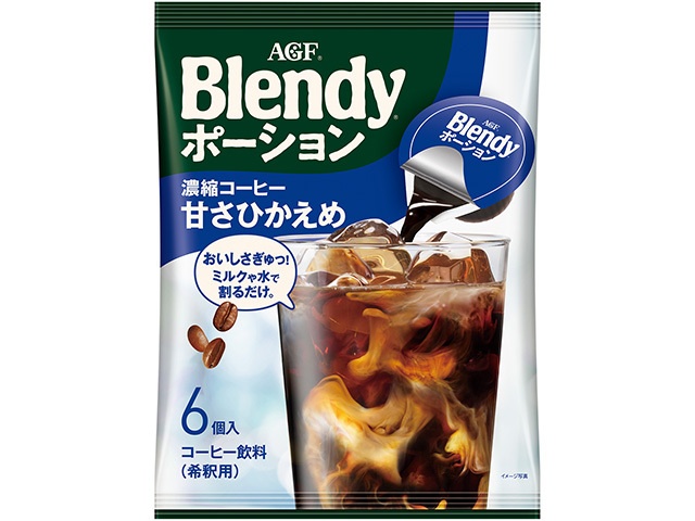 ブレンディ ポーション濃縮コーヒー甘さひかえめ６個 △ 【購入入数１２個】