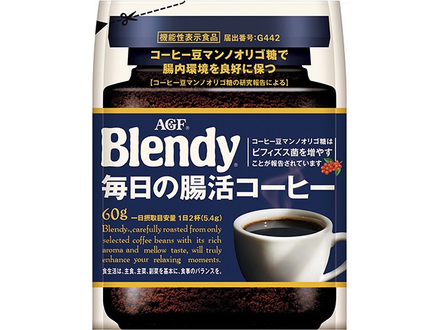 ブレンディ 毎日の腸活コーヒー袋６０ｇ 【新商品 3/2 発売】 □お取り寄せ品 【購入入数１２個】