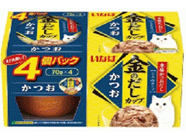 いなば 金のだしカップ かつお７０ｇ×４Ｐ □お取り寄せ品 【購入入数１２個】