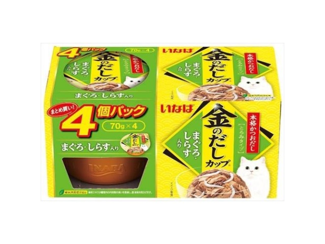 いなば 金のだしカップ しらす７０ｇ×４Ｐ □お取り寄せ品 【購入入数１２個】