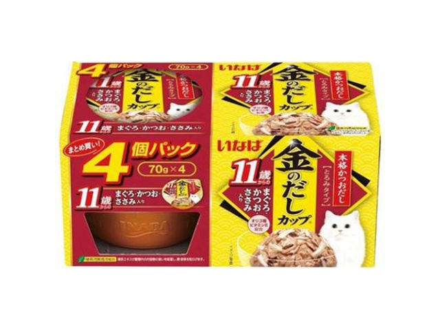 いなば 金のだしカップ １１歳からのまぐろ４Ｐ □お取り寄せ品 【購入入数１２個】