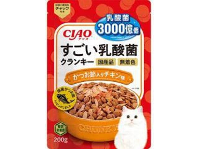いなばペット 乳酸菌クランキーかつおチキン２００ｇ □お取り寄せ品 【購入入数２４個】