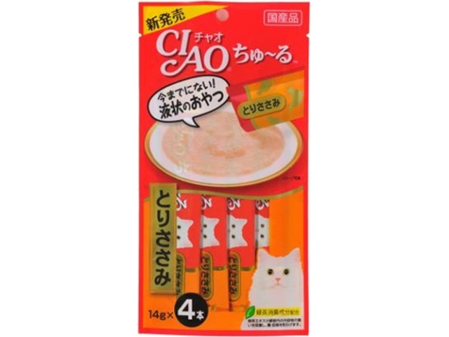 いなば チャオちゅ～るとりささみ１４ｇ×４本 □お取り寄せ品 【購入入数４８個】