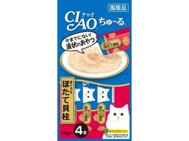 いなば チャオちゅ～るほたて貝柱１４ｇ×４本 □お取り寄せ品 【購入入数４８個】