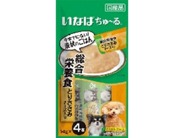 いなば 犬ちゅ～る総合栄養食チーズ １４ｇ×４本 □お取り寄せ品 【購入入数４８個】