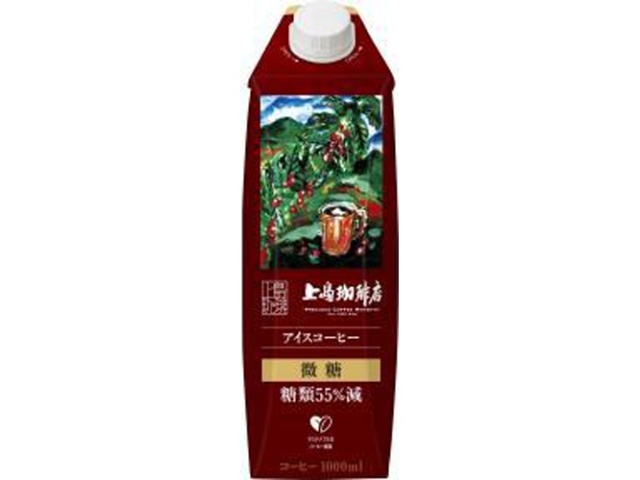 上島珈琲店 アイスコーヒー微糖１０００ｍｌ □お取り寄せ品 【購入入数１２個】