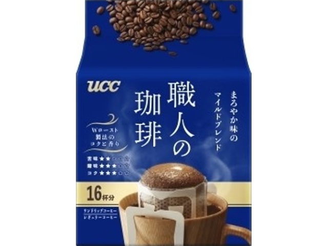 ＵＣＣ 職人の珈琲 まろやか味のマイルド１６Ｐ △ 【購入入数１２個】