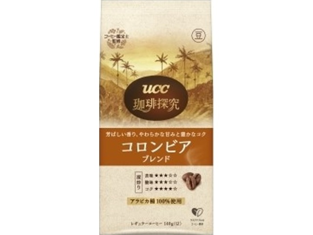 ＵＣＣ 珈琲探究 炒り豆コロンビアブレンド１４０ｇ □お取り寄せ品 【購入入数１２個】