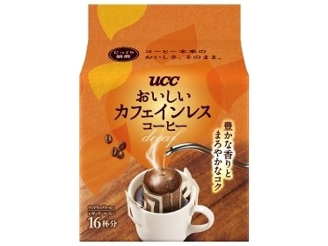 ＵＣＣ おいしいカフェインレスドリップ１６Ｐ 【新商品 3/2 発売】 □お取り寄せ品 【購入入数１２個】