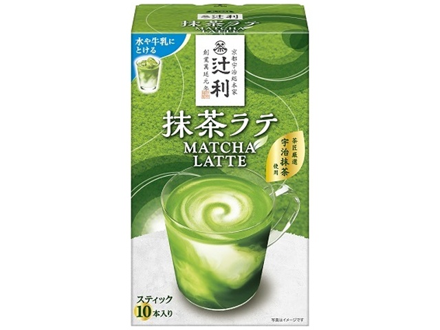 片岡物産 辻利 抹茶ラテ１０Ｐ □お取り寄せ品 【購入入数３２個】