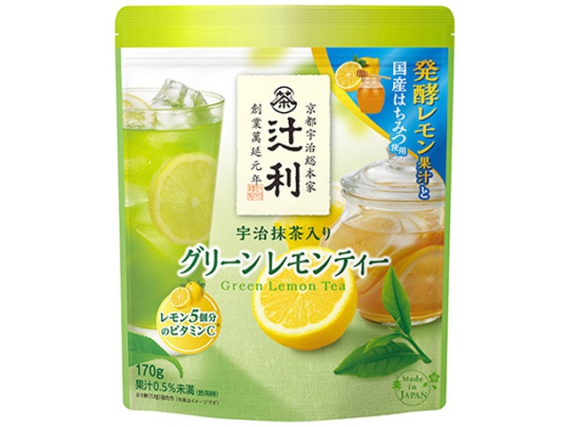 辻利 宇治抹茶入りグリーンレモンティー １７０ｇ 【新商品 3/1 発売】 □お取り寄せ品 【購入入数１２個】