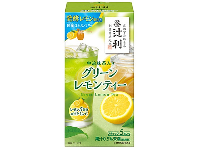 辻利 宇治抹茶入りグリーンレモンティー ８５ｇ 【新商品 3/1 発売】 □お取り寄せ品 【購入入数３０個】