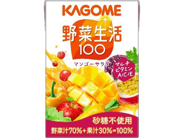 カゴメ 野菜生活 マンゴーサラダ紙１００ｍｌ □お取り寄せ品 【購入入数３０個】