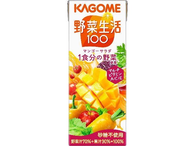 カゴメ 野菜生活マンゴーサラダ紙２００ｍｌ  【購入入数２４個】