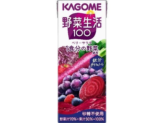 カゴメ 野菜生活ベリーサラダ紙２００ｍｌ  【購入入数２４個】