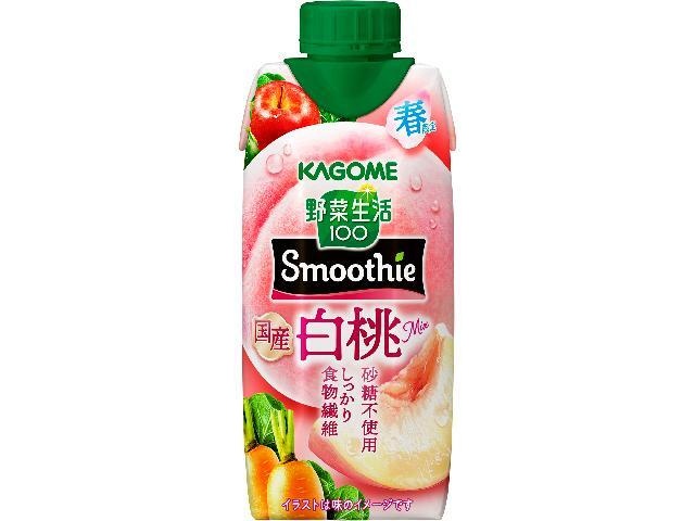カゴメ 野菜生活スムージー 国産白桃紙３３０ｍｌ 【新商品 2/10 発売】 △ 【購入入数１２個】