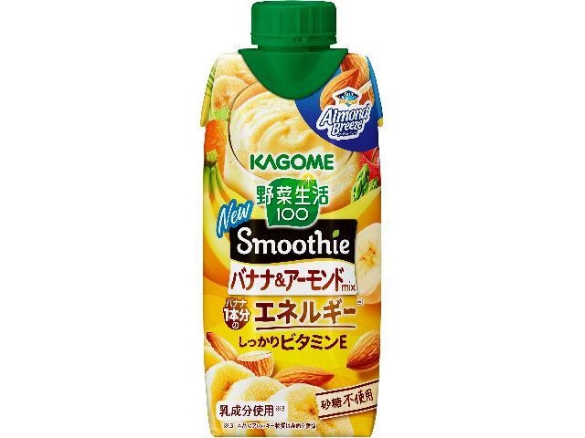 カゴメ 野菜生活スムージーバナナ＆アーモンド３３０ 【新商品 3/24 発売】  【購入入数１２個】