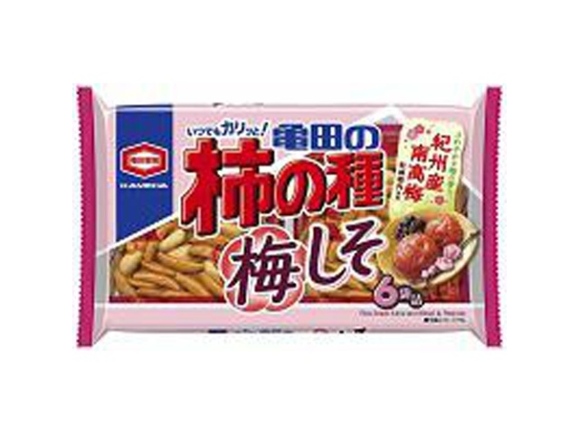 亀田 柿の種梅しそ ６袋詰１６４ｇ □お取り寄せ品 【購入入数１２個】