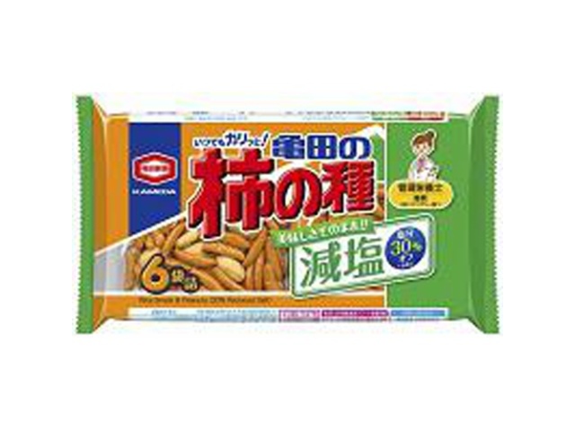 亀田 減塩柿の種 ６袋詰１６４ｇ □お取り寄せ品 【購入入数１２個】