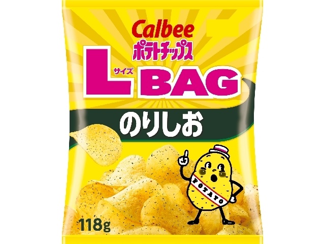 カルビー ポテトＬサイズＢＡＧのりしお１１８ｇ □お取り寄せ品 【購入入数１２個】
