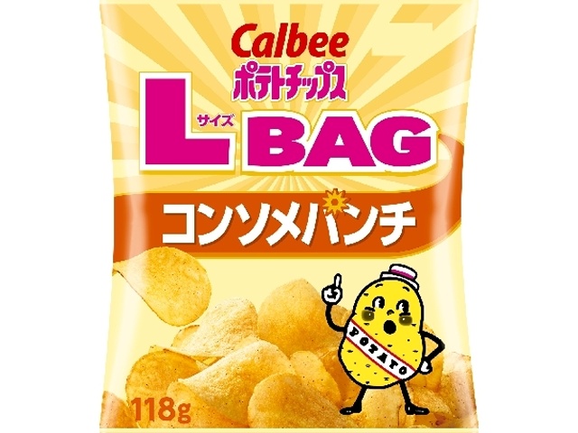 カルビー ポテトＬサイズＢＡＧコンソメ１１８ｇ □お取り寄せ品 【購入入数１２個】
