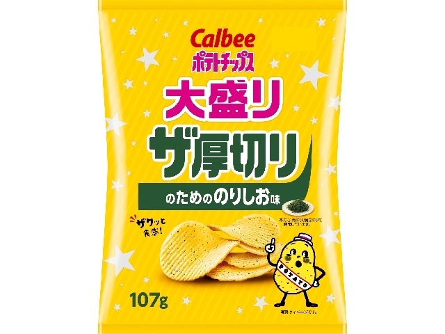 カルビー ポテト大盛り ザ厚切りのりしお１０７ｇ 【新商品 4/27 発売】 □お取り寄せ品 【購入入数１２個】