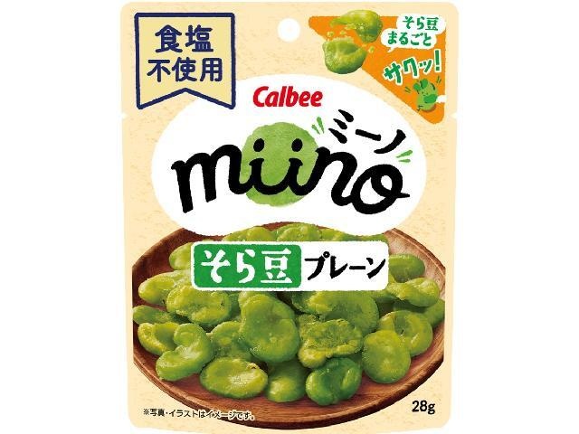 カルビー ｍｉｉｎｏそら豆プレーン ２８ｇ 【新商品 3/9 発売】 △ 【購入入数１２個】