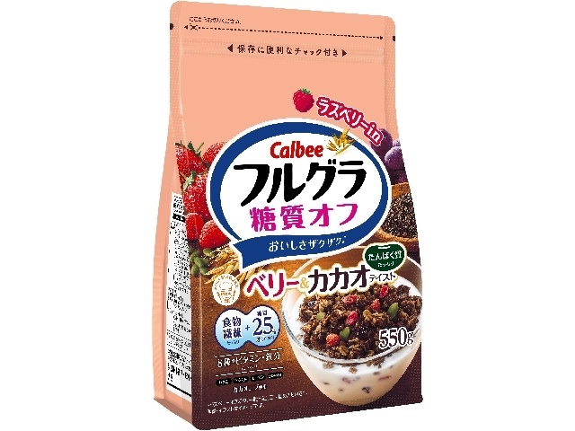 カルビー フルグラ糖質オフ ベリー＆カカオ５５０ｇ □お取り寄せ品 【購入入数６個】
