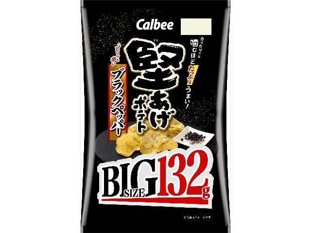 カルビー 堅あげＰブラックペッパーＢＩＧ １３２ｇ □お取り寄せ品 【購入入数１２個】