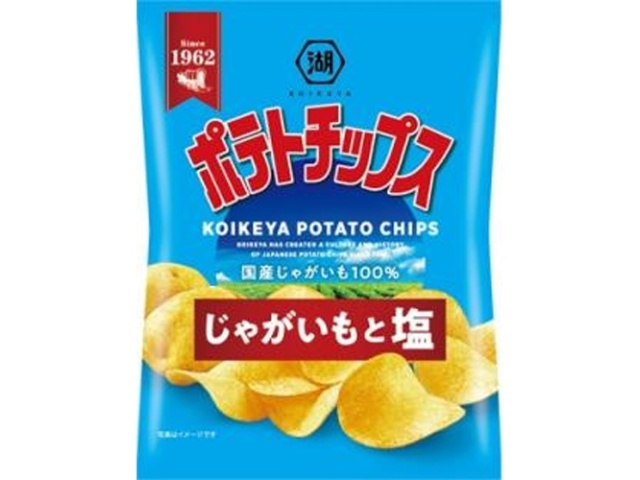 湖池屋 小袋ポテトチップス じゃがいもと塩２５ｇ △ 【購入入数２４個】
