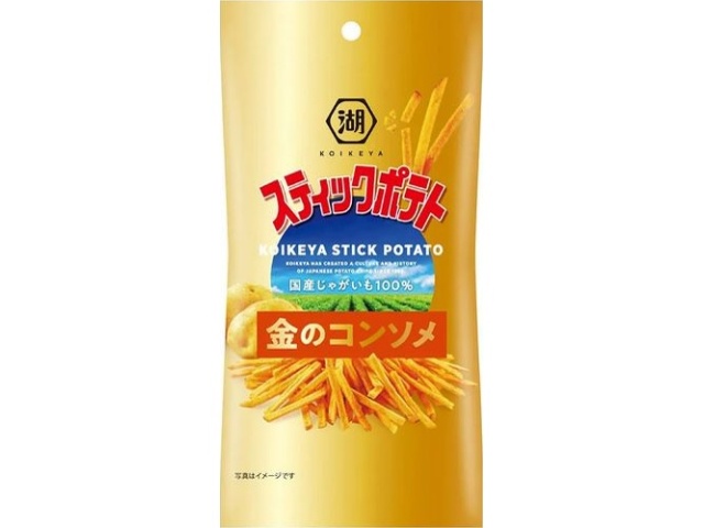 湖池屋 スリムスティックポテト金のコンソメ３４ｇ △ 【購入入数６個】