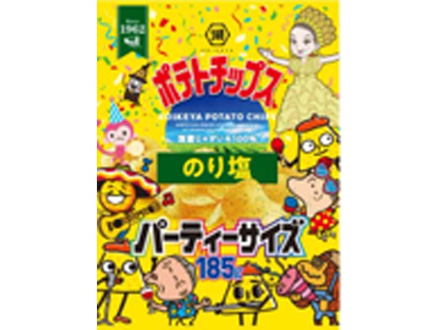 湖池屋 ポテト のり塩パーティーサイズ１８５ｇ □お取り寄せ品 【購入入数１２個】