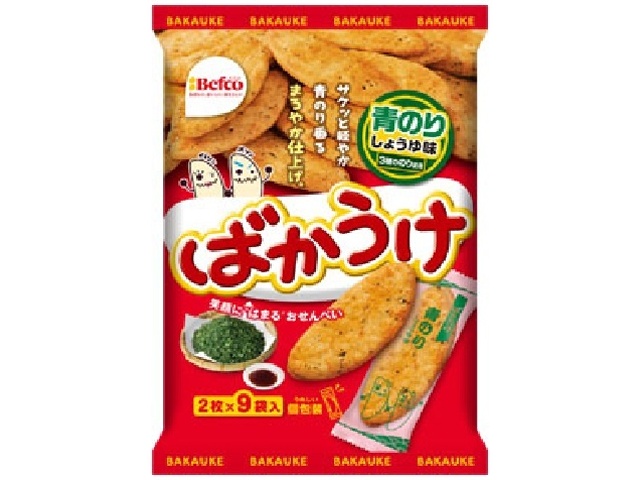 栗山米菓 １８枚ばかうけ青のり 【今月の特売 菓子】 【購入入数１２個】