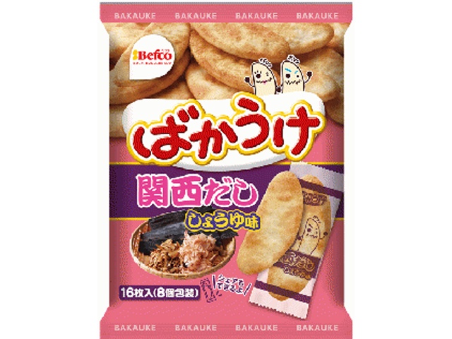 栗山米菓 ばかうけ関西だししょうゆ味 １６枚 【数量限定】 【今月の特売 菓子】 □お取り寄せ品 【購入入数１２個】