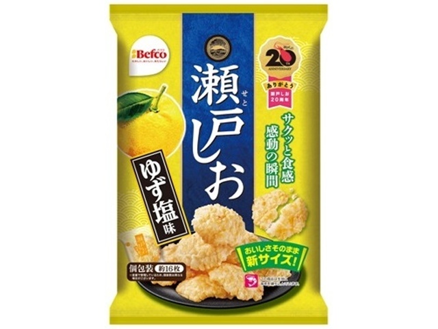 栗山米菓 瀬戸しお ゆず塩味７６ｇ 【今月の特売 菓子】 □お取り寄せ品 【購入入数１２個】