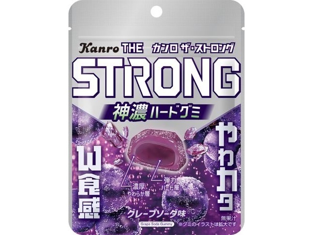 カンロ ザ・ストロンググミ グレープソーダ ７０ｇ 【新商品 3/23 発売】 △ 【購入入数６個】