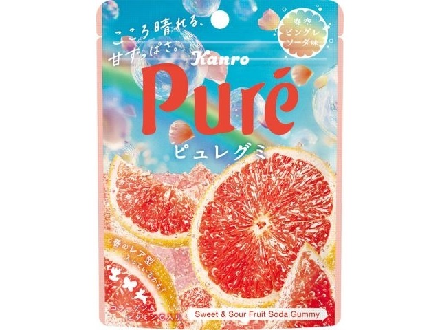 カンロ ピュレグミ 青空ピングレソーダ ５２ｇ 【新商品 3/30 発売】  【購入入数６個】