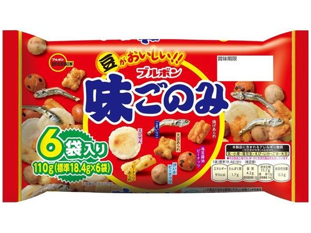 ブルボン 味ごのみファミリー ６袋 △ 【購入入数１２個】