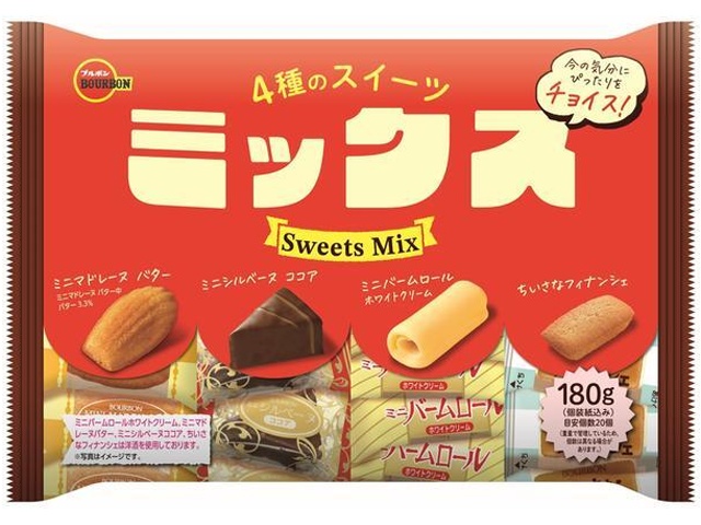 ブルボン ４種のスイーツミックス１８０ｇ □お取り寄せ品 【購入入数６個】
