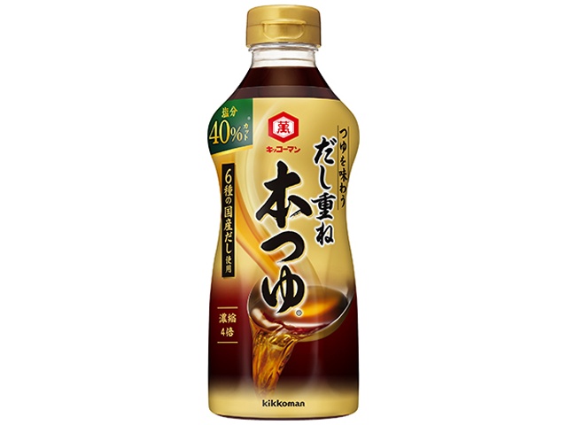 キッコーマン 本つゆ 塩分４０％カット５００ｍｌ □お取り寄せ品 【購入入数１２個】