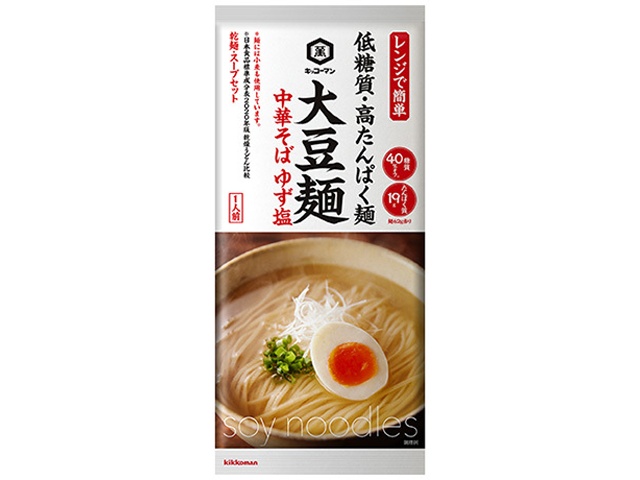 キッコーマン 大豆麺 中華そば ゆず塩１０４ｇ □お取り寄せ品 【購入入数４０個】