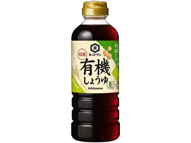 キッコーマン 特撰有機しょうゆ ５００ｍｌ □お取り寄せ品 【購入入数１２個】