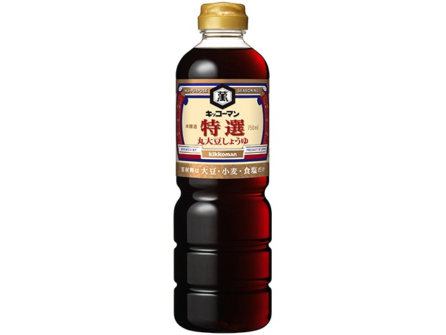 キッコーマン 特選丸大豆しょうゆ ７５０ｍｌ △ 【購入入数６個】