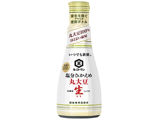 キッコーマン 塩分ひかえめ丸大豆生しょうゆ ２００ｍｌ △ 【購入入数６個】