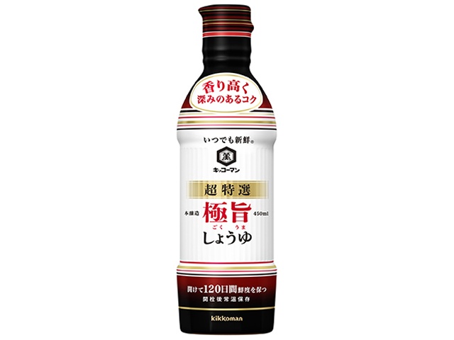 キッコーマン いつでも新鮮 超特選極旨しょうゆ４５０ｍｌ □お取り寄せ品 【購入入数１２個】